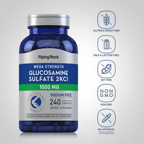 Emballage de Piping Rock Glucosamine 240 Capsules
