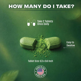 Emballage de Pomona Wellness Super Greens, informations nutritionnelles
