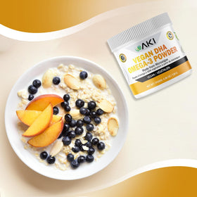 Emballage de Poudre d'Algues Micro Omega 3 DHA AKI ORGANIC 130g