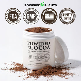 Emballage de poudre de cacao avec informations nutritionnelles