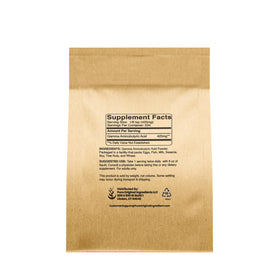 Emballage de Poudre de GABA Pure ORIGINAL INGREDIENTS sur fond blanc