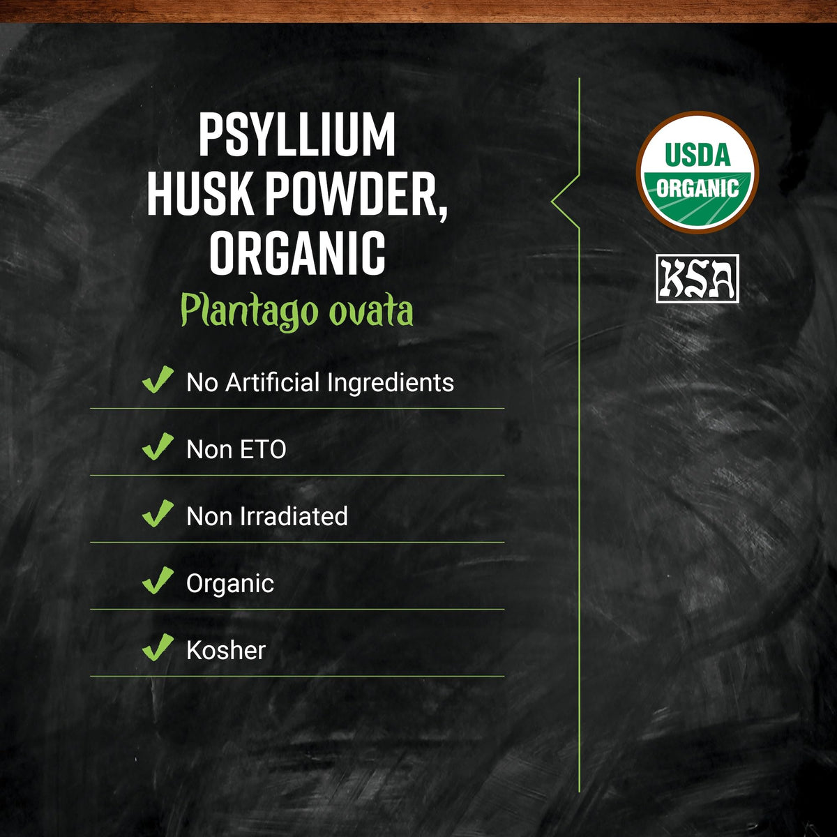 Emballage de Poudre de Graines de Psyllium Bio Frontier Co-op