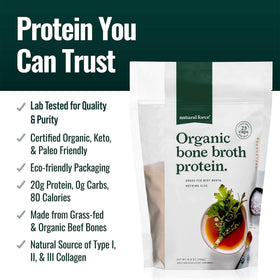 Emballage de Poudre de Protéine de Bouillon d'Os Bio Natural Force