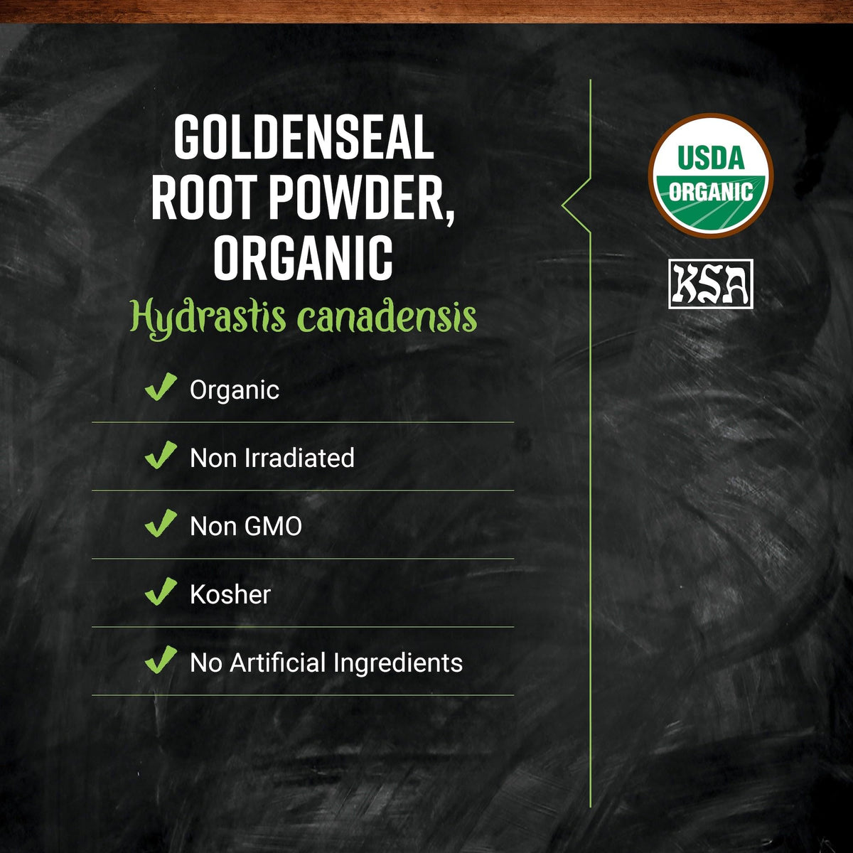 Emballage de poudre de racine de goldenseal bio Frontier Co-op