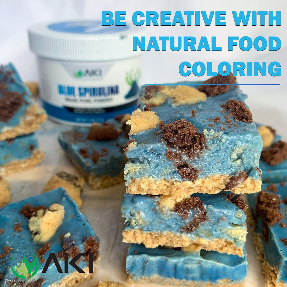 Emballage de Poudre de Spiruline Bleue E18 AKI ORGANIC