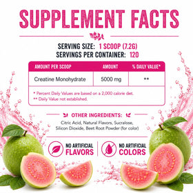 Emballage de Primeval Labs Créatine Monohydrate avec dosage