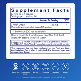Emballage de Pure Encapsulations 7-Keto DHEA, 60 capsules