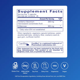 Emballage de Pure Encapsulations Cranberry D-Mannose