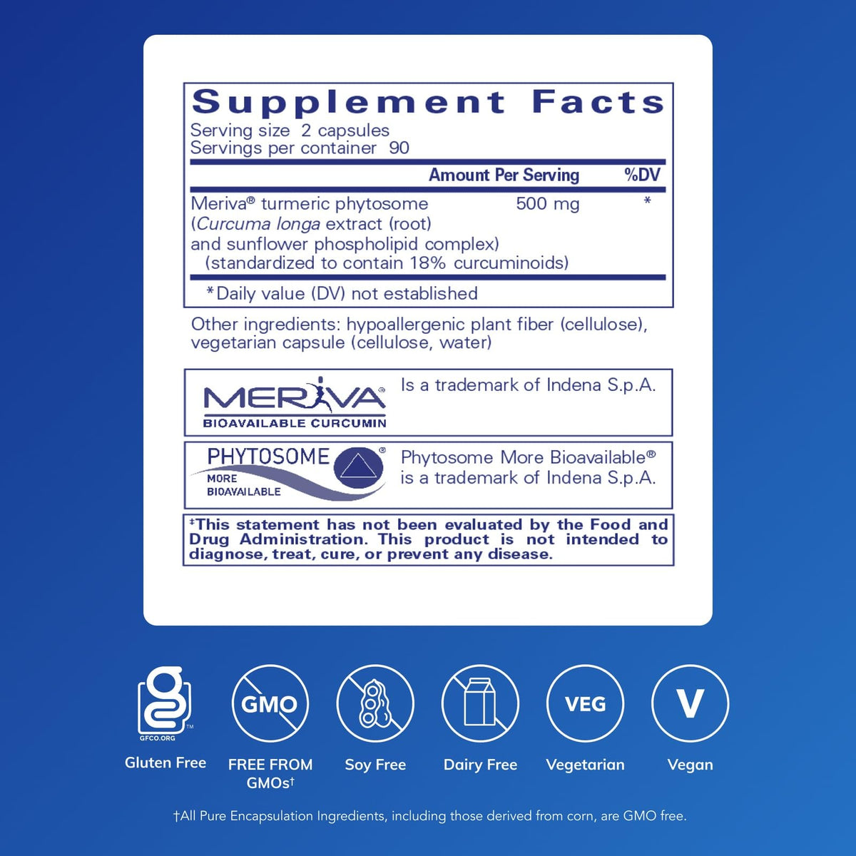 Emballage de Pure Encapsulations CurcumaSorb 180 gélules