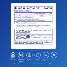 Emballage de Pure Encapsulations CurcumaSorb 180 gélules