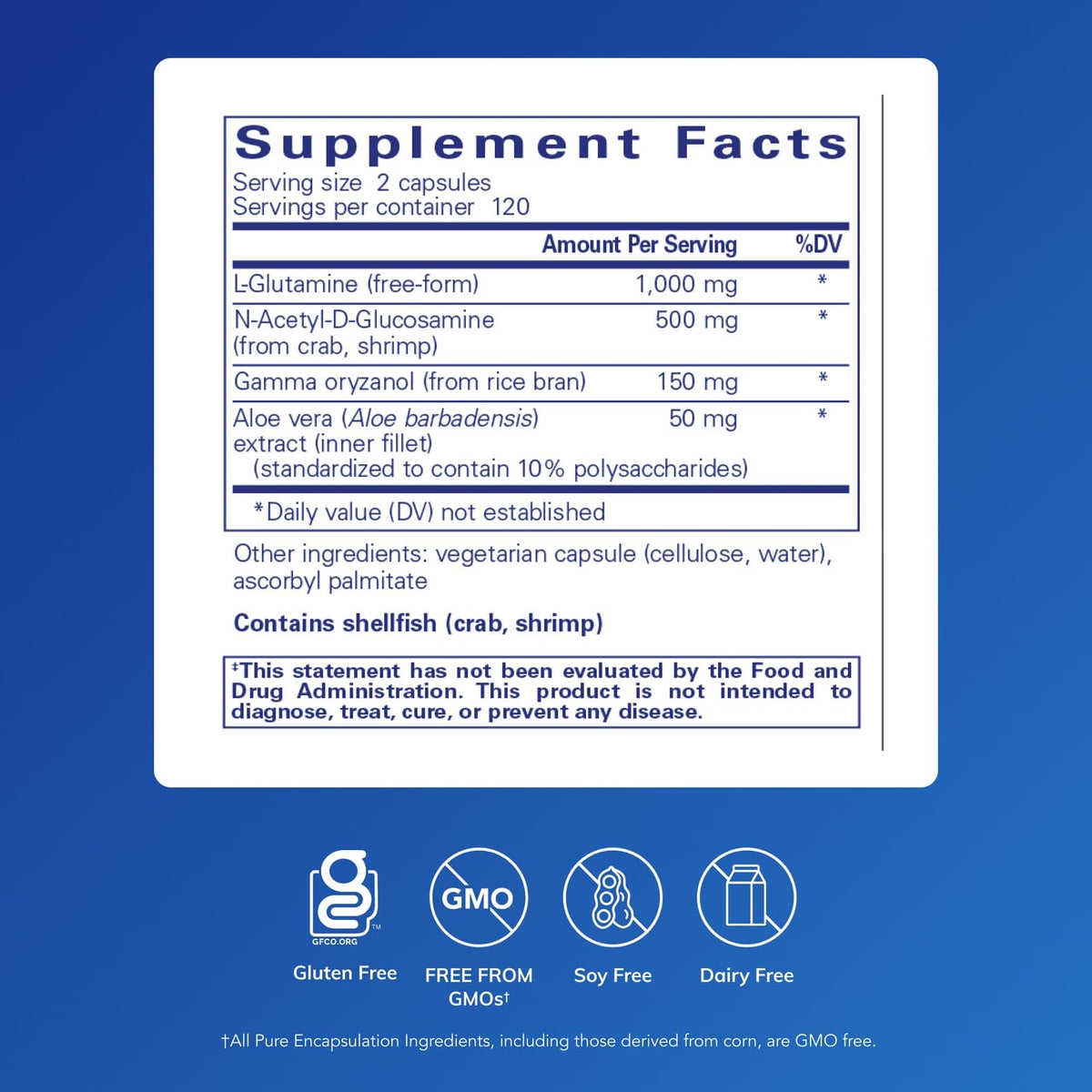 Emballage de Pure Encapsulations G.I. Integrity 240 capsules