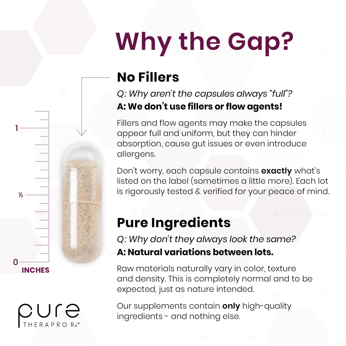 Emballage de Pure Therapro Rx Elite IgG sur un fond neutre