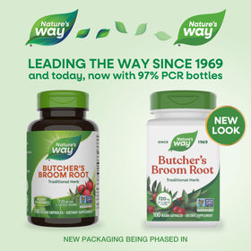 Emballage de Racine de Rameau de Boucher Nature's Way 720 mg 100 gélules