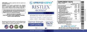 Emballage de Restlex d'Approved Science sur fond blanc