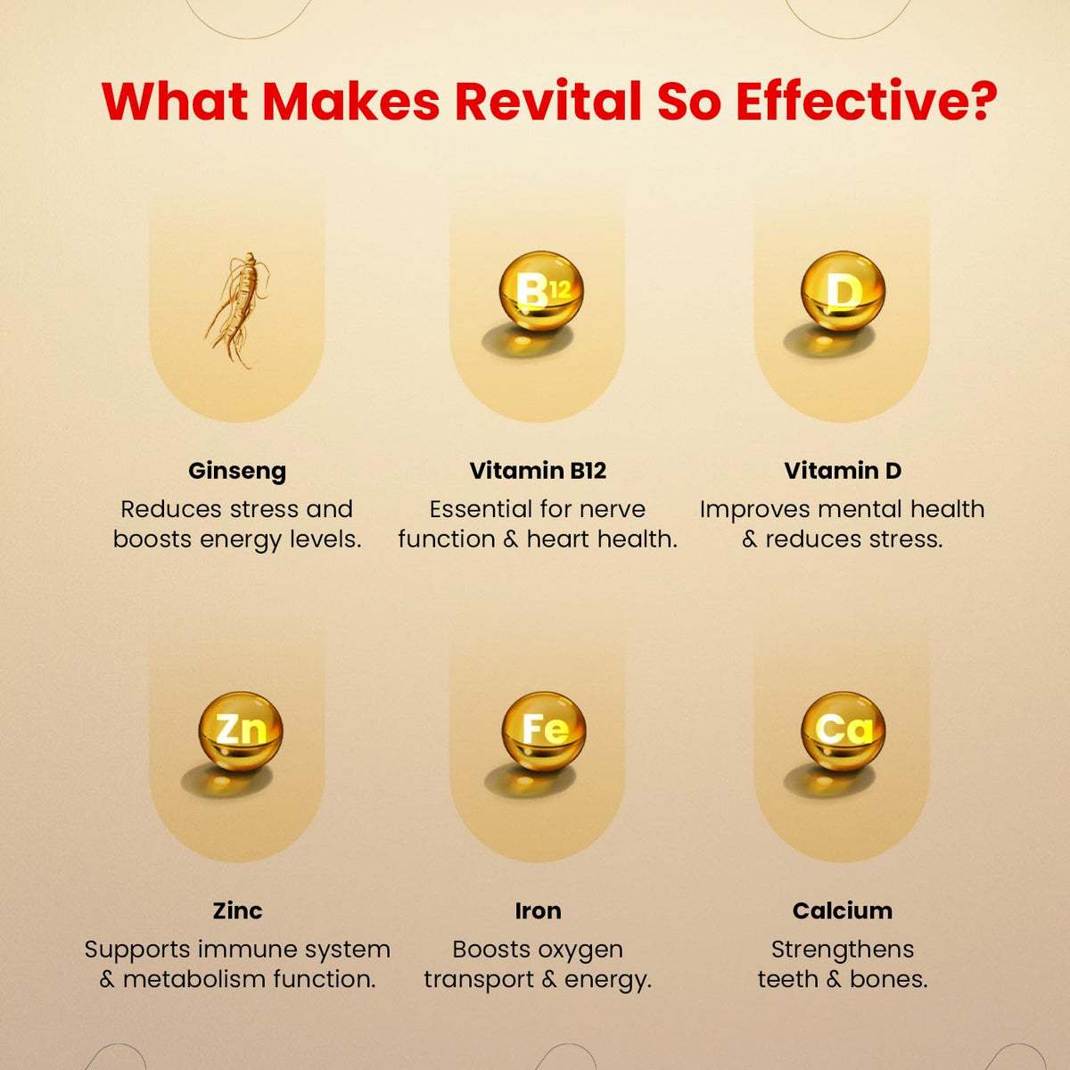 Emballage de Revital 60 Capsules sur fond neutre