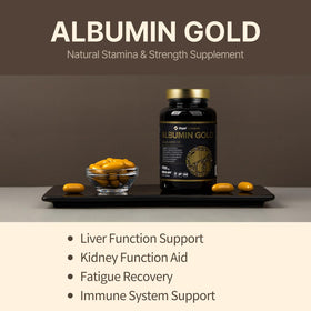 Emballage de Royal Canadian Albumine Or 1700mg avec informations de produit