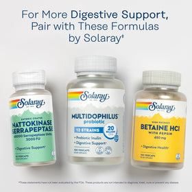 Emballage de SOLARAY Nattokinase Serrapeptase 30 VegCaps