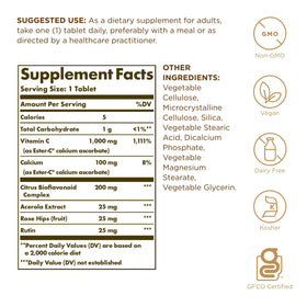 Emballage de Solgar Ester-C Plus 1000 mg, 180 comprimés