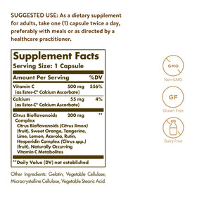 Emballage de Solgar Ester-C Plus 500 mg Vitamine C