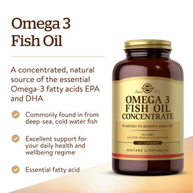 Emballage de Solgar Huile de Poisson Omega-3 240 gélules