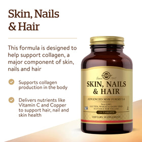 Emballage de Solgar Peau, Cheveux & Ongles, côté