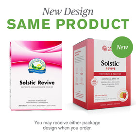 Emballage de Solstic Revive sur fond blanc