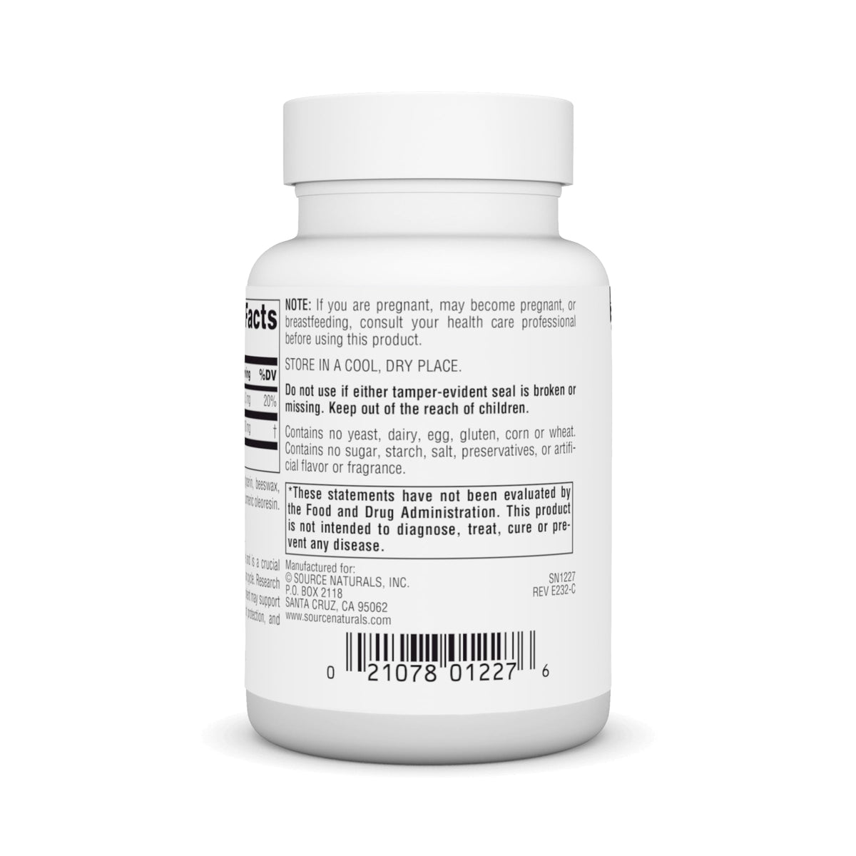 Emballage de Source Naturals Coenzyme Q10 90 gélules molles