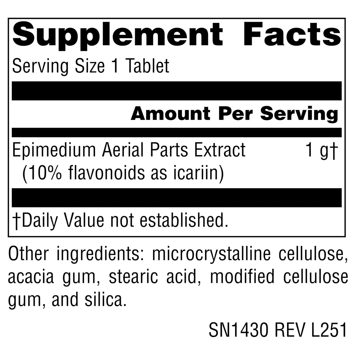 Emballage de Source Naturals Épimède 1 000 mg