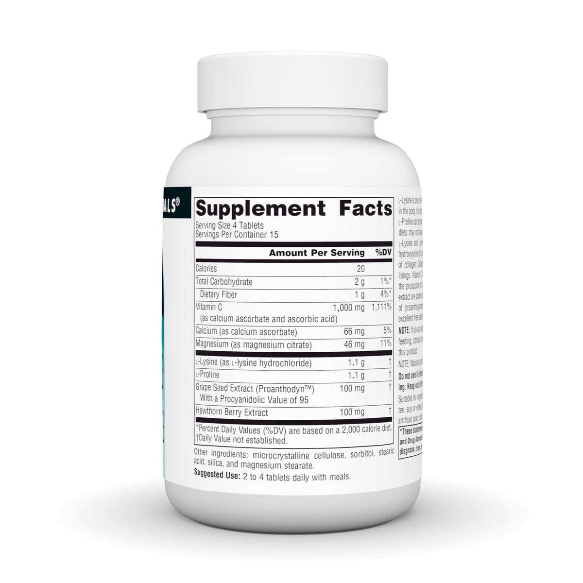 Emballage de Source Naturals L-Proline & L-Lysine 550mg