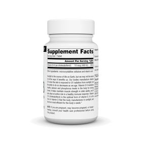 Emballage de Source Naturals Vitamine D-3 400 UI avec informations nutritionnelles
