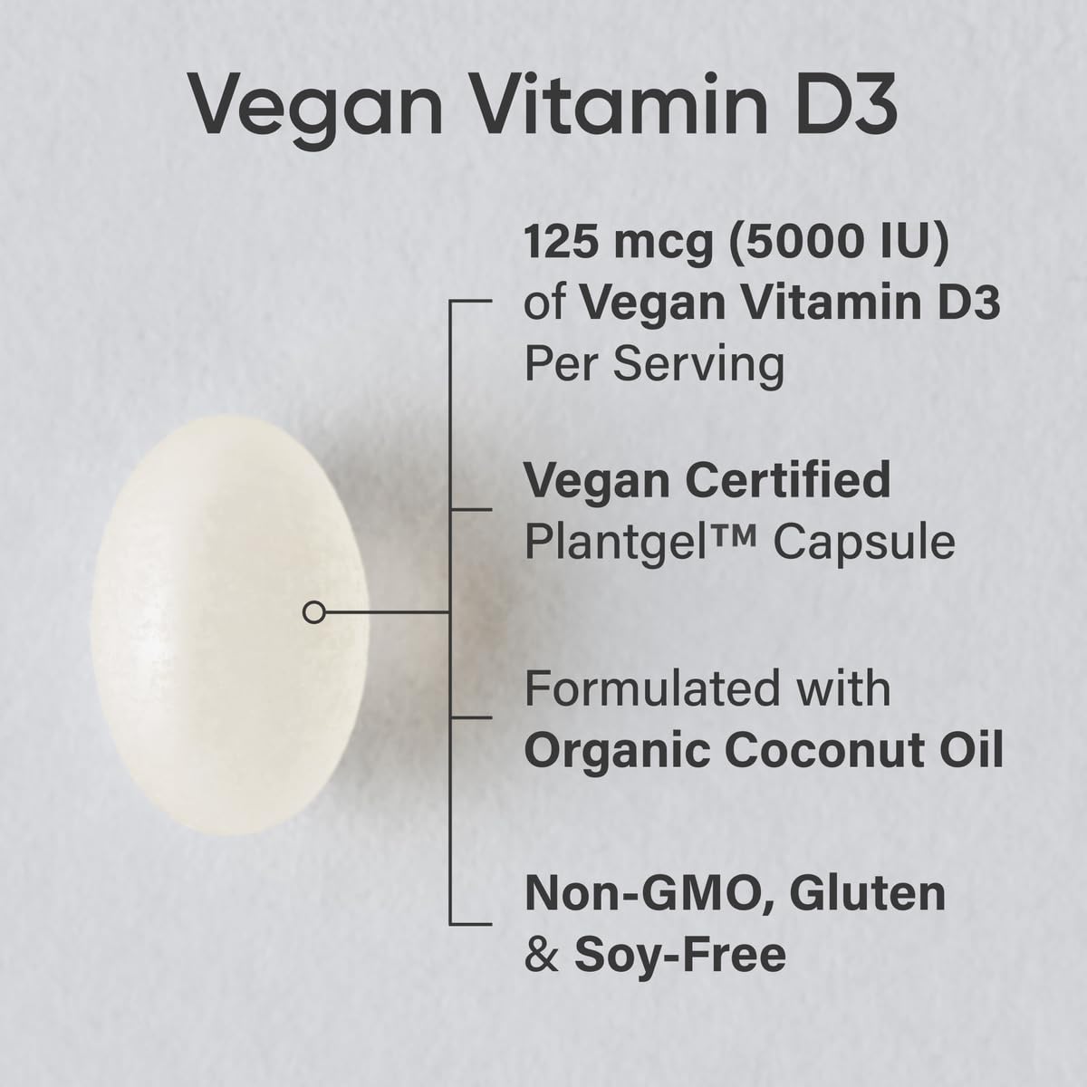 Emballage de Sports Research Vegan D3 5000iu 60 Plantgels