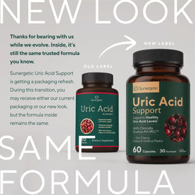 Emballage de Sunergetic soutien acide urique 60 capsules