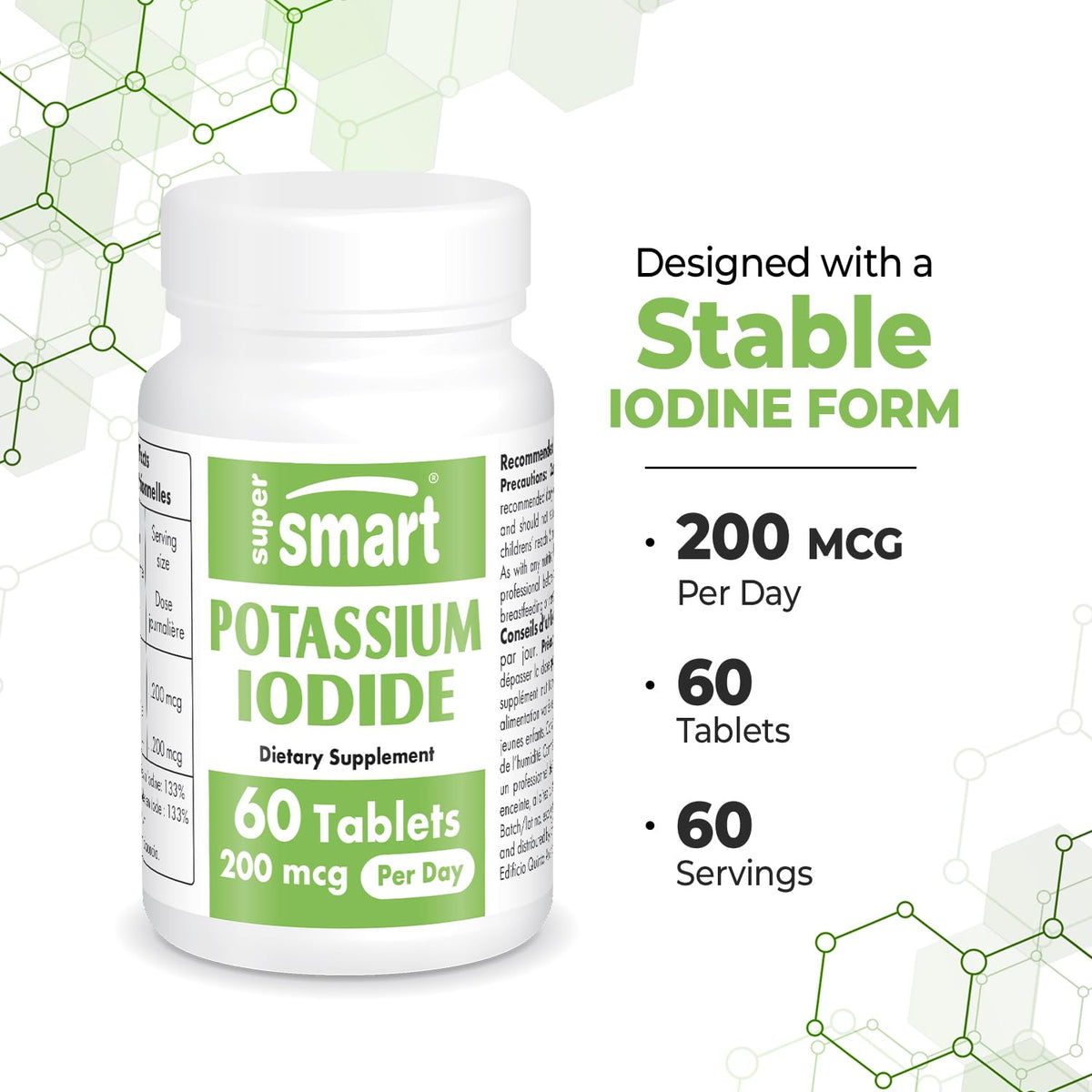 Emballage de Supersmart Iodure de Potassium 200mcg
