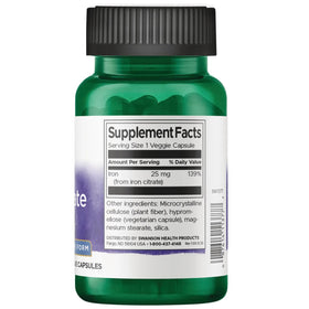 Emballage de Swanson Citrate de Fer 25 mg 60 capsules