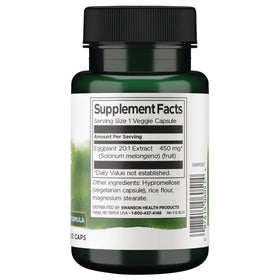 Emballage de Swanson Extrait d'Aubergine 20:1 450 mg 30 Capsules Végétales