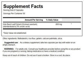 Emballage de Swanson extrait de basilic sacré Tulsi 400 mg, 60 capsules
