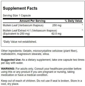 Emballage de Swanson Extrait de Feuille de Molène 250 mg