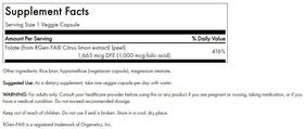 Emballage de Swanson Folic Acid B-9 1000 mcg capsules végétales