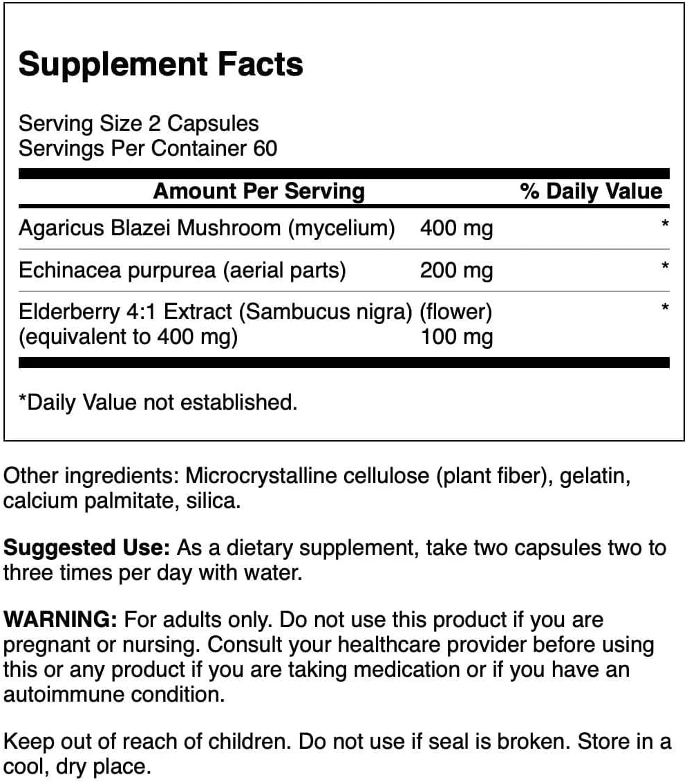 Emballage de Swanson Formule Échinacée et Sureau, 120 capsules