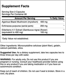 Emballage de Swanson Formule Échinacée et Sureau, 120 capsules
