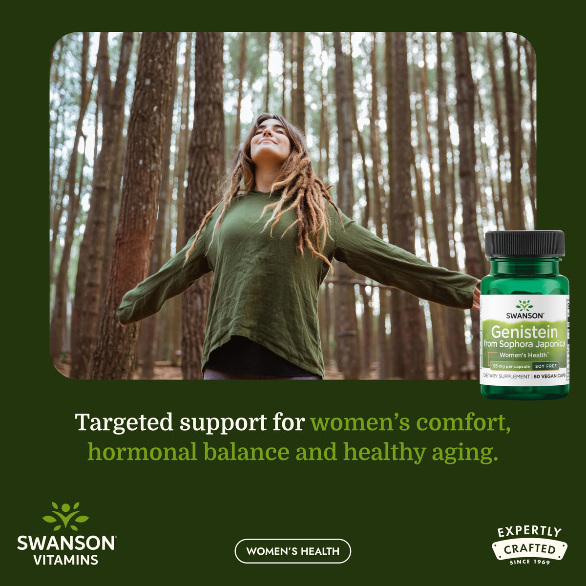Emballage de Swanson Genisteine 125 mg 60 capsules