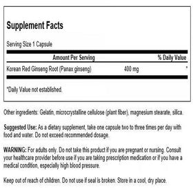 Emballage de Swanson Ginseng Rouge Coréen 400 mg