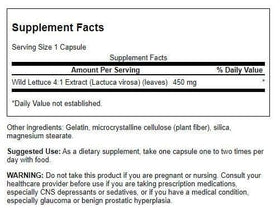 Emballage de Swanson Laitue Sauvage 450 mg, 60 capsules