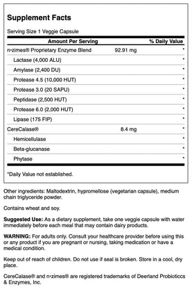 Emballage de Swanson N-Zimes avec capsules végétales