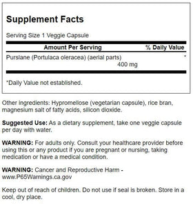 Emballage de Swanson Purslane 400 mg 60 capsules
