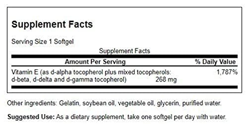 Emballage de Swanson Vitamine E Mélange de Tocophérols 400 IU