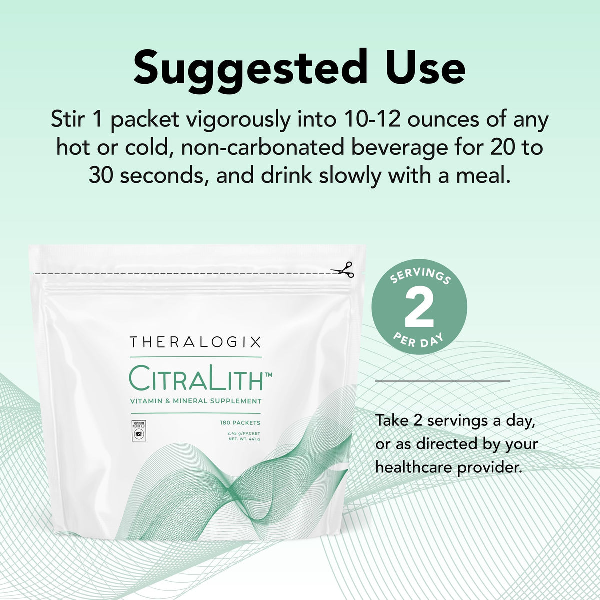 Emballage de Theralogix CitraLith montrant les ingrédients