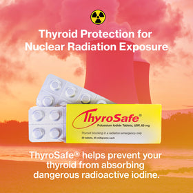 Emballage de ThyroSafe comprimés de potassium iodé 65mg