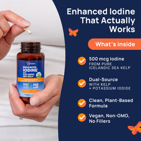 Emballage de ThyroShield iode 500 mcg 60 capsules