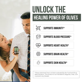 Emballage de Total Olive Extrait de Feuille d'Olive avec informations nutritionnelles